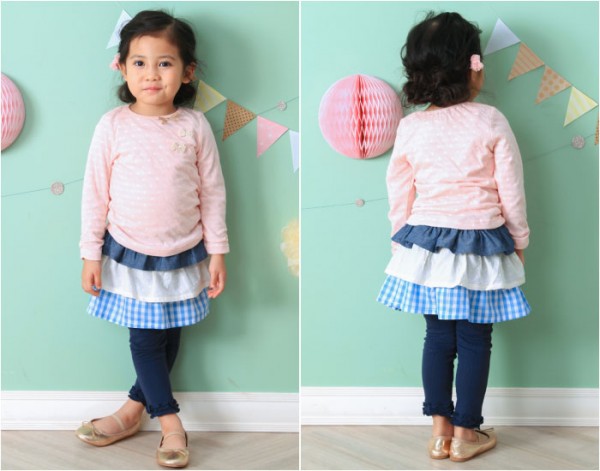 Biquette小蝴蝶結縮袖接結天竺棉 T