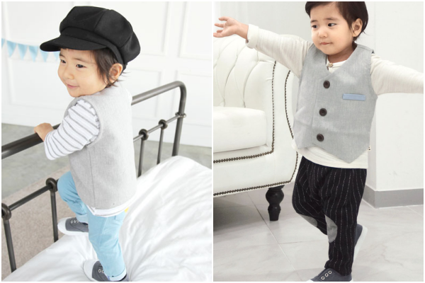 韓國 kkakkungnoriter 男女寶春裝 / 背心/ 薄長袖/ 內搭褲/ 小外套