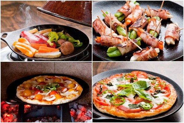 日本 OIGEN 日本製淺版圓型鑄鐵烤盤