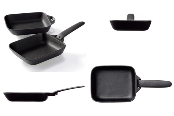 日本 OIGEN 日本製小燉烤鑄鐵平底鍋兩件組