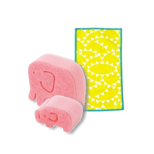 動物親子海綿抹布組