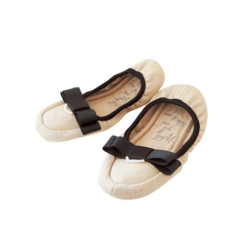 Pearl Ribbon 珍珠優雅攜帶型室內拖鞋