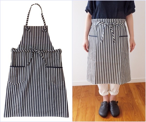 典雅 MUJI 風 2WAY 媽媽圍裙