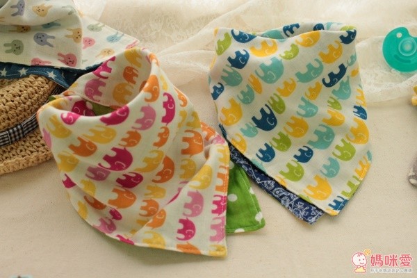 日本媽咪純手工三角圍兜 ✖ 手帕兩用巾
