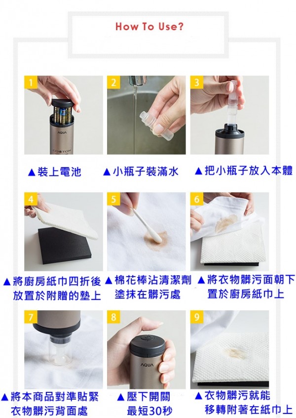 日本製 AQUA COTON 掌上型手持洗衣機