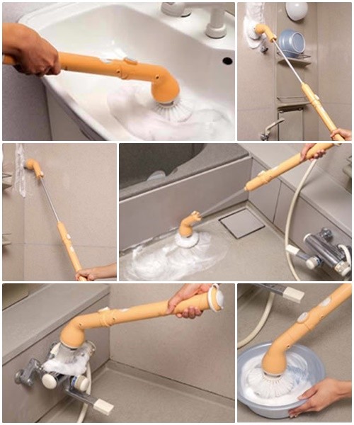 日本 PUROB 充電式長柄浴室清潔刷