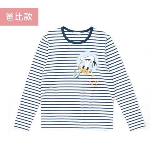 迪士尼媽咪條紋印花長袖 T 恤