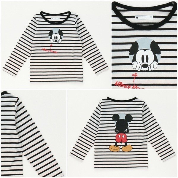 日本千趣會迪士尼條紋印花長袖 T 恤