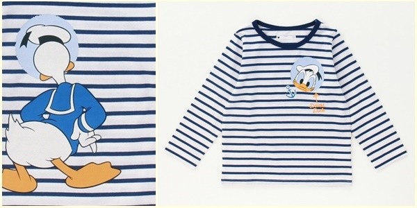 日本千趣會迪士尼條紋印花長袖 T 恤