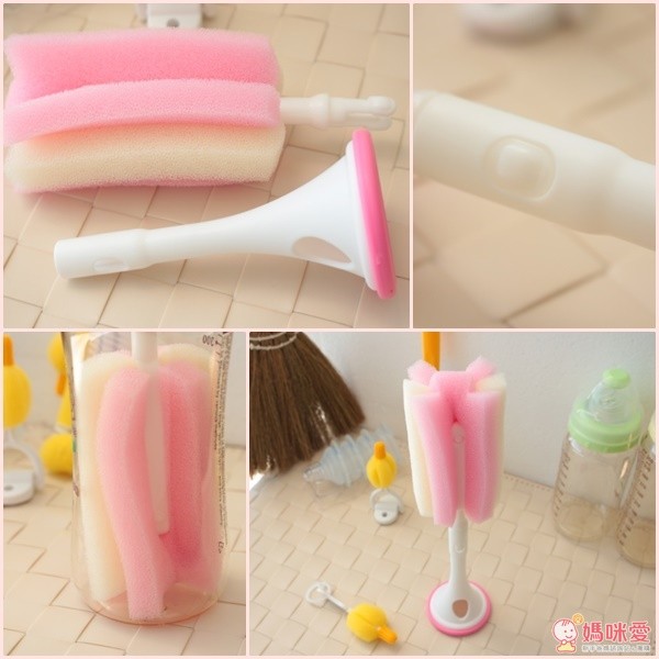 日本製 Beans life 站立式塑膠奶瓶用清潔刷