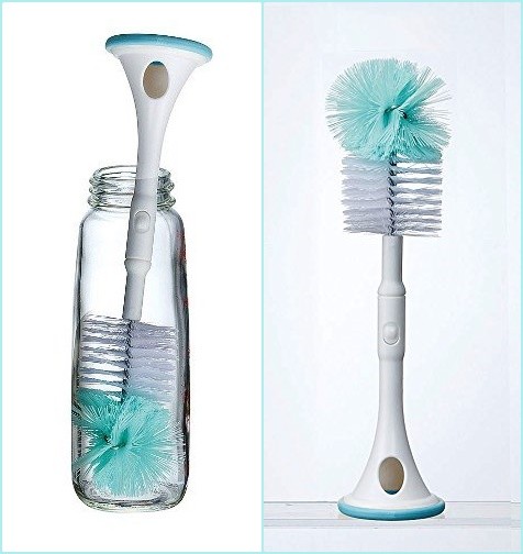 日本製 Beans life 站立式玻璃奶瓶用清潔刷