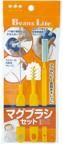 Beans life 寶貝吸管餐具刷三件組