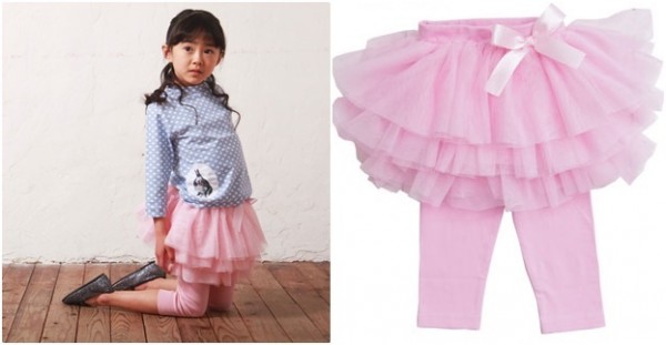 Toridory 大蝴蝶結蛋糕紗裙七分內搭褲