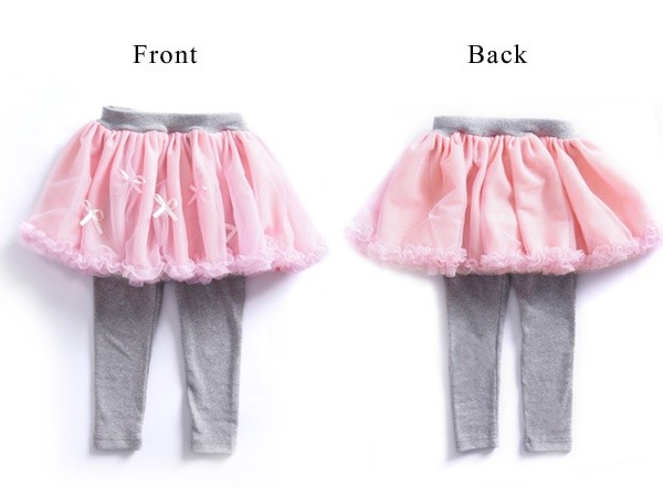 Toridory 小蝴蝶結蓬蓬紗裙內搭長褲