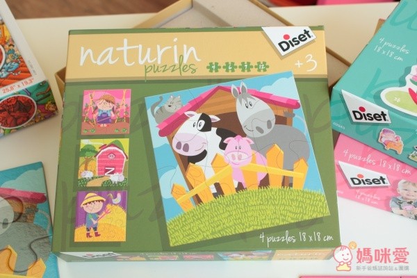 NEW！漸進式 4, 6, 9, 12片拼圖 - 農場動物組