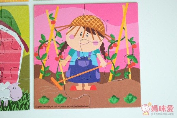 NEW！漸進式 4, 6, 9, 12片拼圖 - 農場動物組