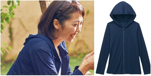  Benesse 輕薄防蚊蟲條紋媽咪外套