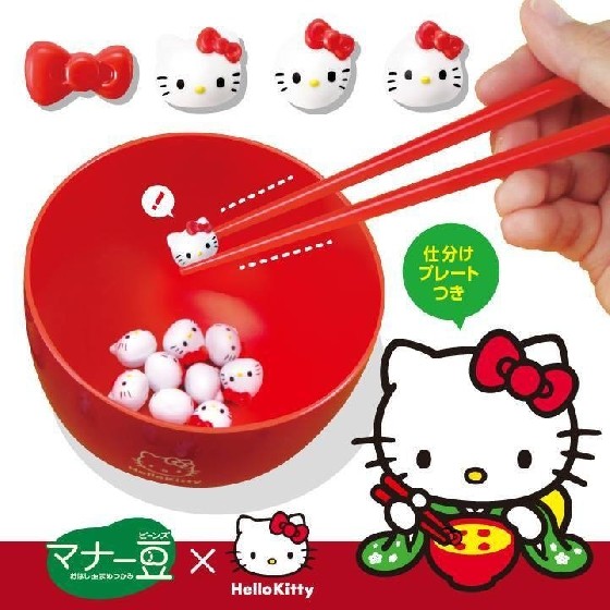 日本三麗鷗正版授權 筷子夾夾樂:凱蒂貓豆豆