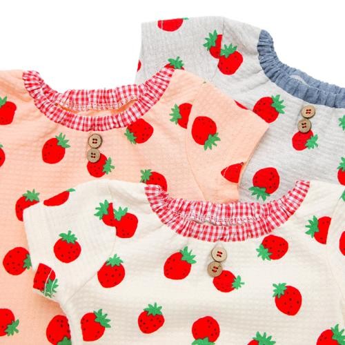 Youpi ! 小草莓短袖棉 T