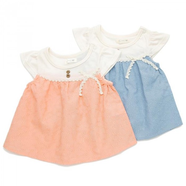  Lily ivory 圓領別緻蕾絲短洋裝