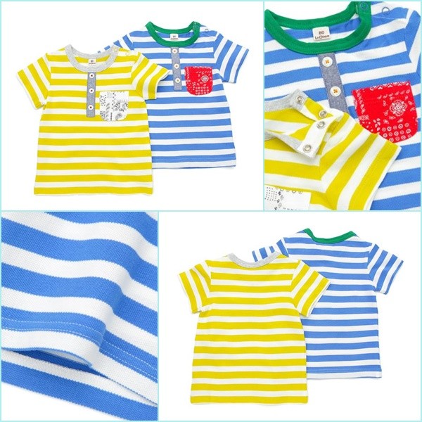  La Chiave 條紋短袖棉 T