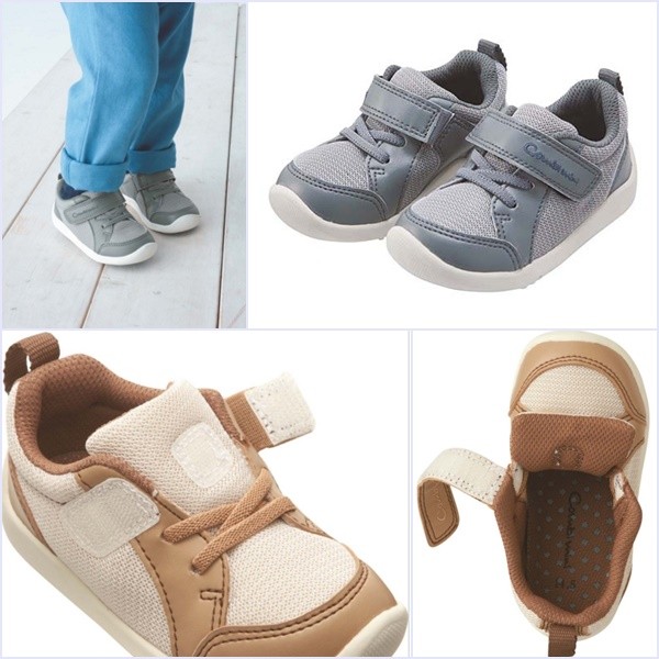 日本 Combi 魔鬼氈網眼易穿脫小童鞋