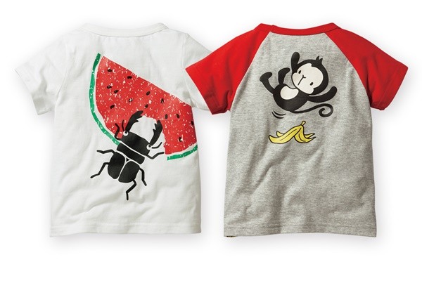 天竺棉雙面印刷短袖上衣兩件組（白+灰）