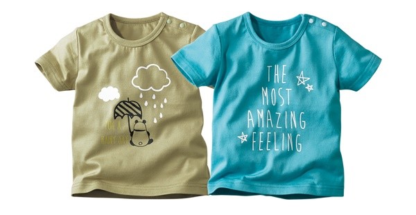 天竺棉男寶短袖印刷上衣兩件組