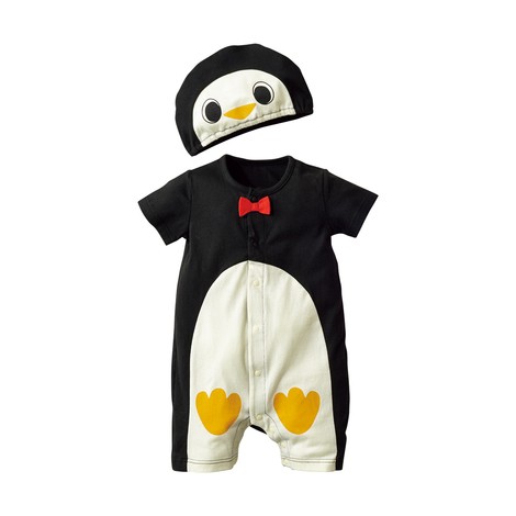 日本 Nissen 天竺棉附帽子造型連身衣