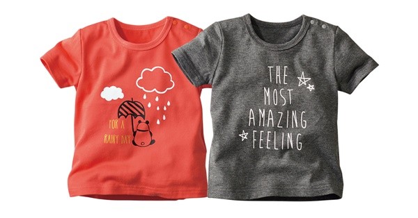 天竺棉男寶短袖印刷上衣兩件組