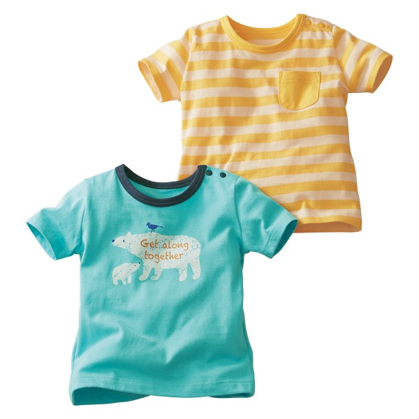 天竺棉男寶短袖上衣兩件組