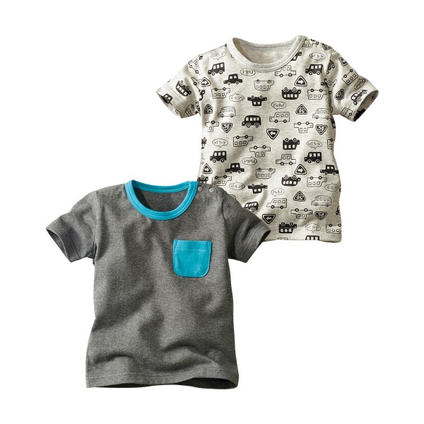 天竺棉男寶短袖上衣兩件組