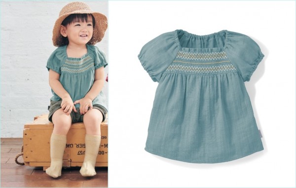 【千趣會 x petit Editer】 皺摺刺繡純棉親子裝