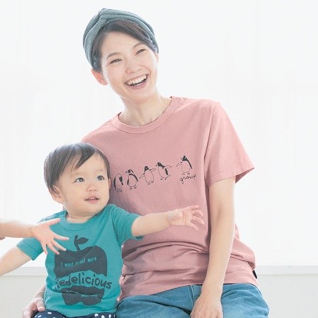 日本製天竺棉爸比媽咪印刷短袖上衣