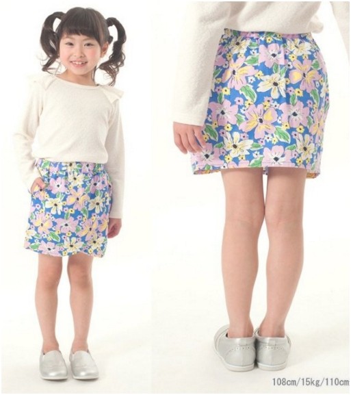 日本 Breeze junk store 鬆緊花朵褲裙