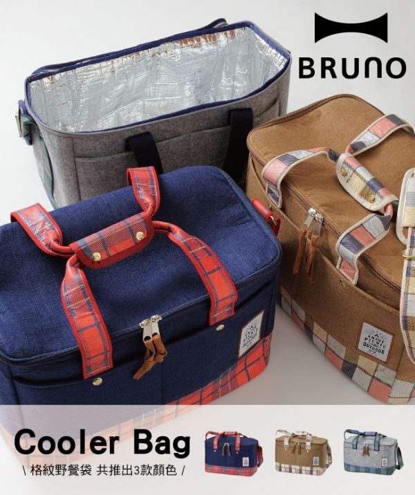 日本 BRUNO 格紋野餐袋