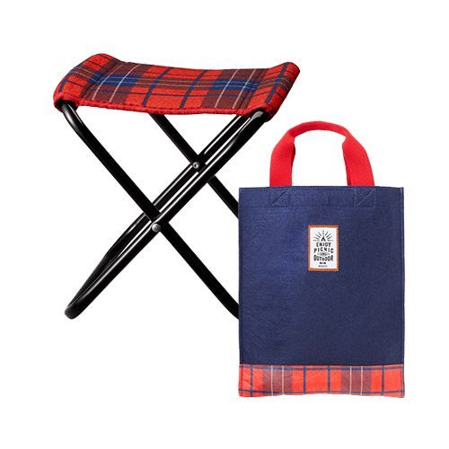 ✿ 日本 BRUNO 格紋折凳 ✿