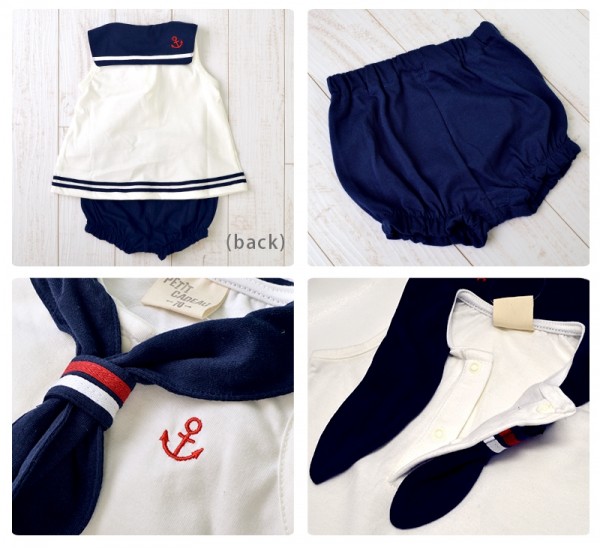 日本 PETIT CADEAU 無袖水手服上衣&南瓜短褲