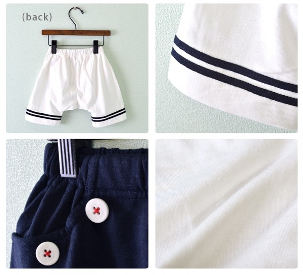 日本 PETIT CADEAU 水手鈕扣短褲