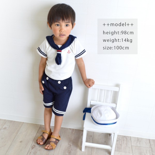 日本 PETIT CADEAU 水手鈕扣短褲