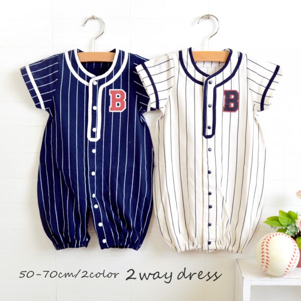 日本 PETIT CADEAU 短袖棒球制服 2WAY 連衣裙