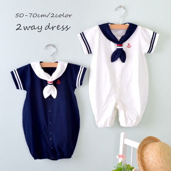 日本 PETIT CADEAU 短袖水手服 2WAY 連衣裙