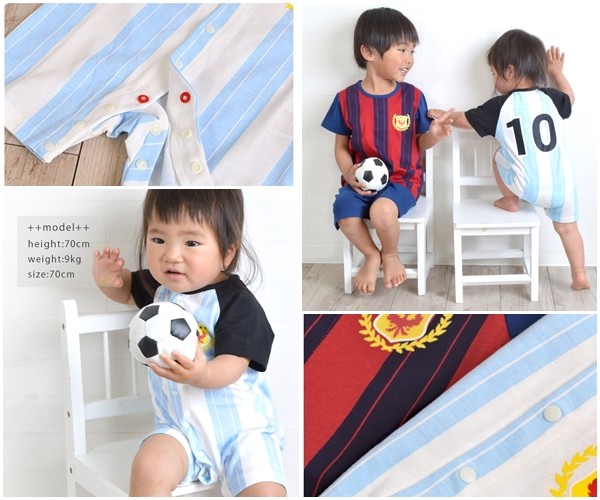 日本 PETIT CADEAU 足球制服短袖連身衣