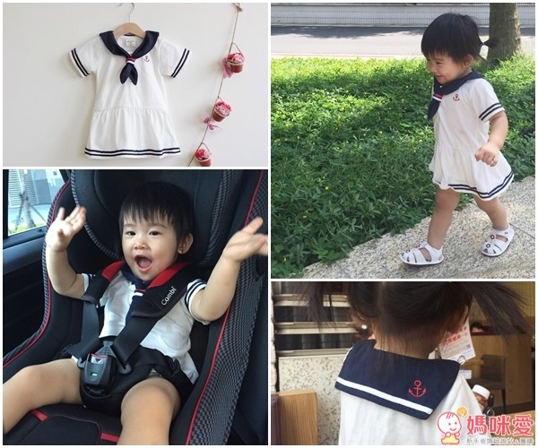 日本 PETIT CADEAU 短袖水手服包屁裙