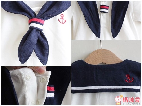 日本 PETIT CADEAU 短袖水手服包屁裙