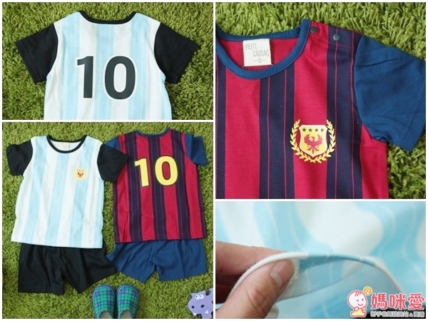 日本 PETIT CADEAU 足球制服短袖上衣&腹卷短褲