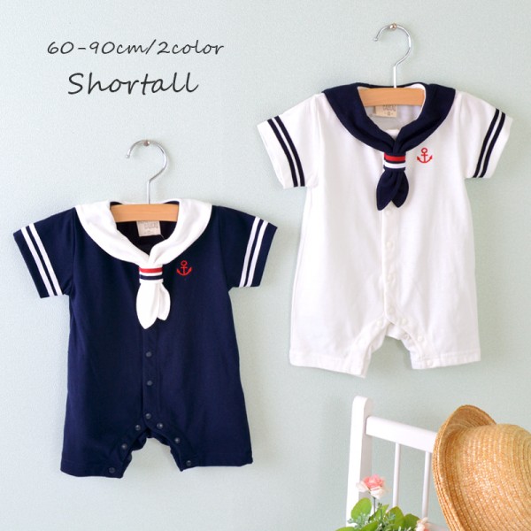 日本 PETIT CADEAU 短袖水手服連身衣