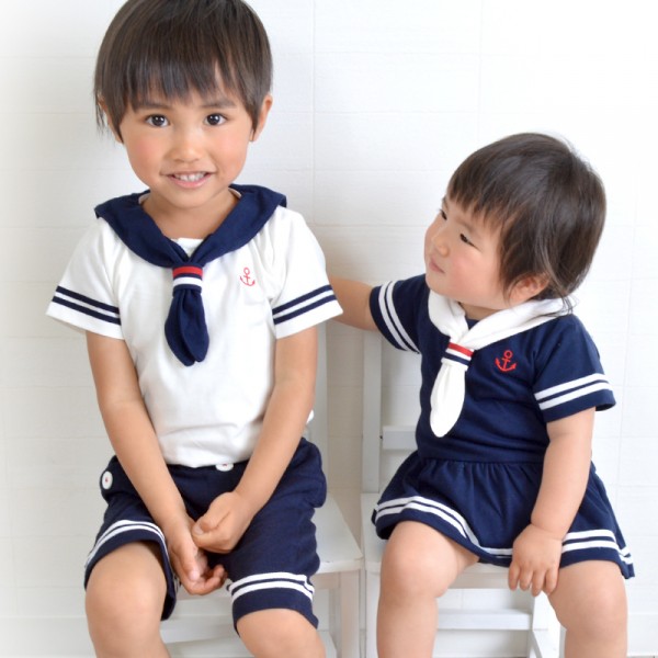 日本 PETIT CADEAU 短袖水手服上衣