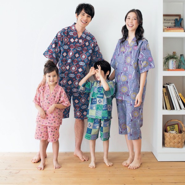 日本千趣會x迪士尼 純棉兩件式甚平睡衣