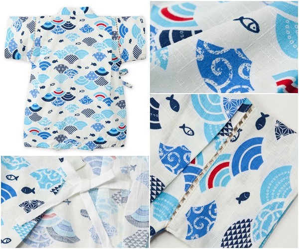 日本 Nissen 男寶純棉甚平連身衣